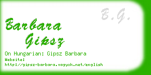 barbara gipsz business card